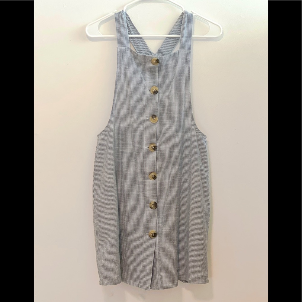 Romper skirt color blue with white lines